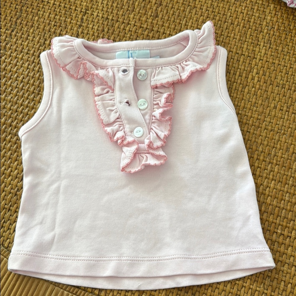 Little English Ruffled Sleeveless Top